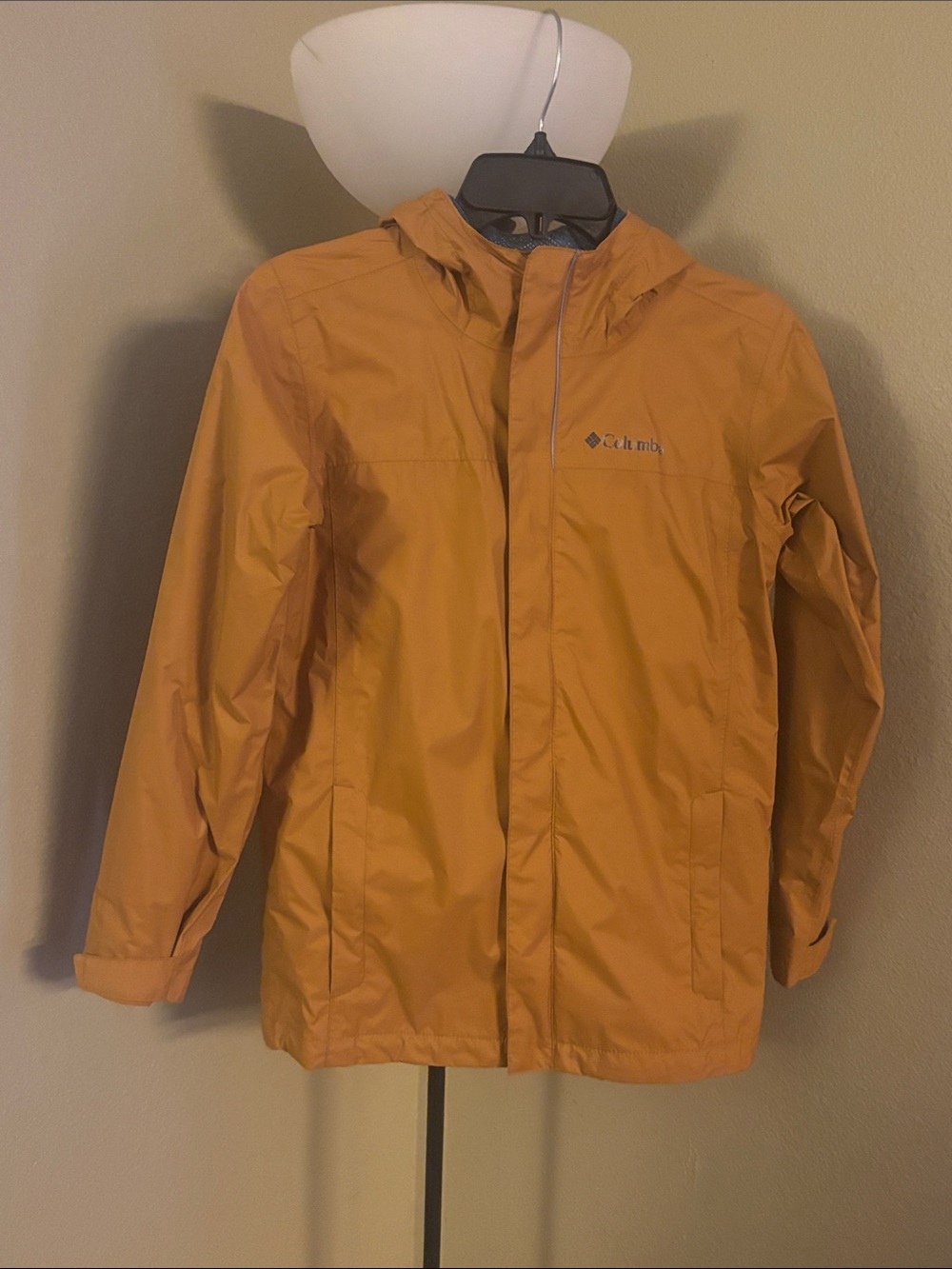 Columbia Kids Hooded Rain Jacket - Mustard Yellow